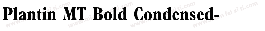 Plantin MT Bold Condensed字体转换